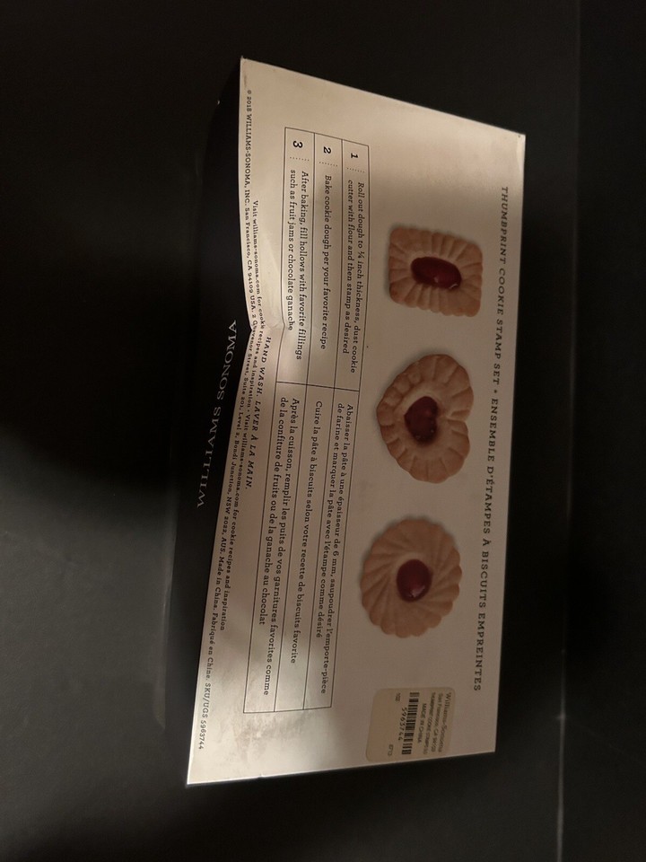 NEW Williams Sonoma Set 3 Thumbprint Cookie Stamp Set All Occasion