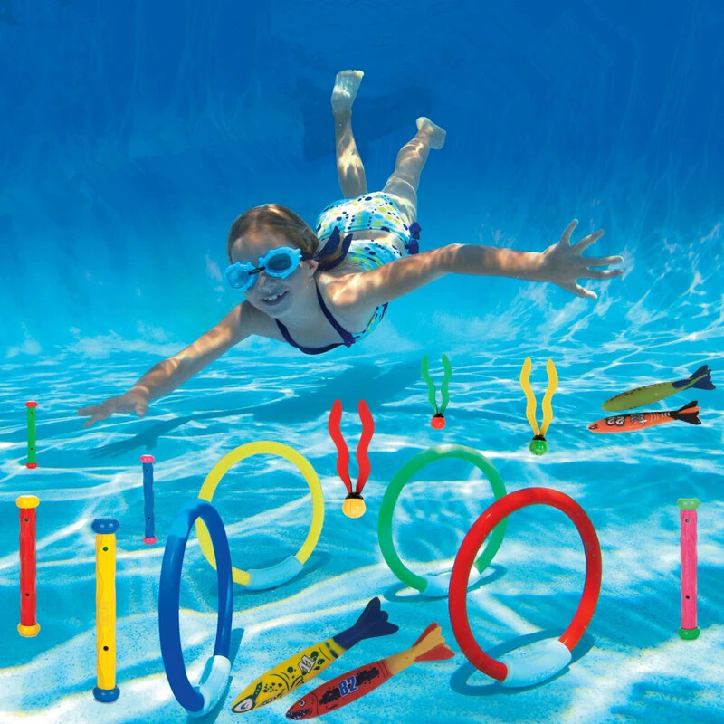 Summer Swimming Diving Toys Set Pool Swim Ring Water Sports Play Game New