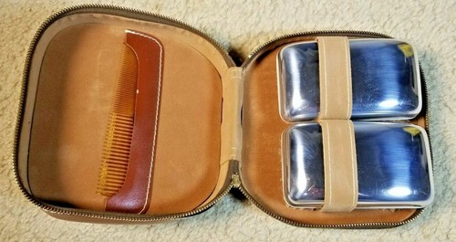 Pair Of Brushes & Comb Set With Zippered Case