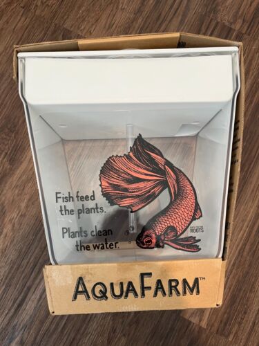 Aqua Farm Self Cleaning Fish Tank Grows Food Fish Mini Aquaponic Beta Tank READ - Picture 1 of 4