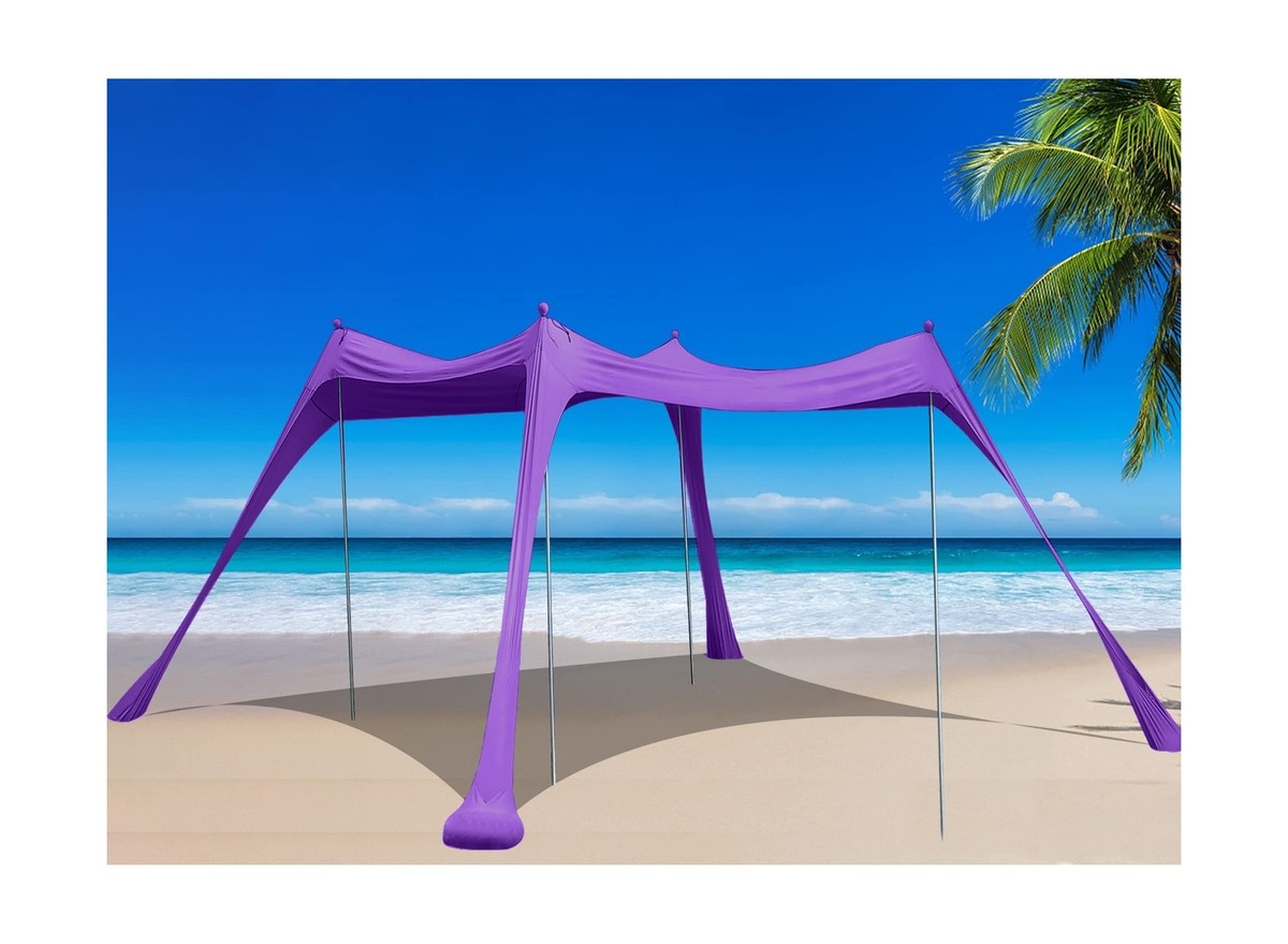 BOTINDO Family Beach Tent Canopy Sun Shade, Pop Up Grande Beach Tent Sun 