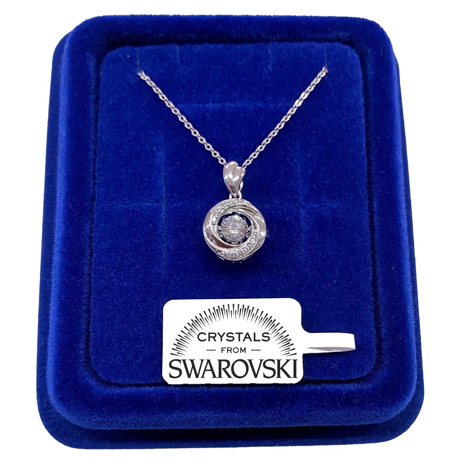 Dancing Collana Punto Luce pl. oro Bianco 18k con Cristalli Swarovski M16 - Foto 1 di 1