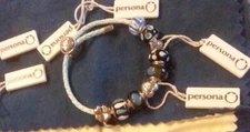 NEW PERSONA BARREL Charm Bracelet and 10 PERSONA CHARMS W/GIFT BOX $300+!