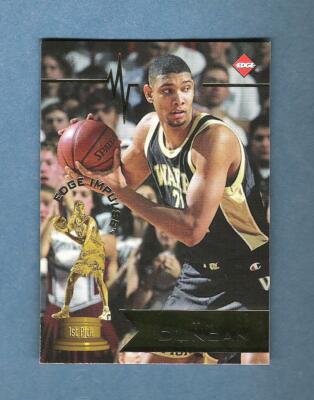 TIM DUNCAN 1997 Collectors Edge Impulse Rc #1 San Antonio Spurs JM6