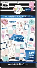The Happy Planner Value Pack Stickers - YEAR TO SHINE GOALS - 477 pcs