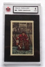 1952-53 Parkhurst #86 Terry Sawchuk HOF Vintage Detroit Red Wings Hockey RARE