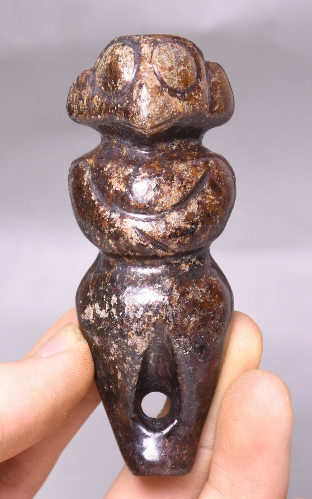 8CM Hongshan Culture Ancient Jade Carved Bird Amulet Pendant