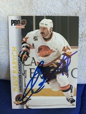 Dave Babych Autographed Canucks Pro Set hockey card