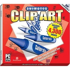 Animated Clip Art Includes 4,300 Images - CD-ROM - GOOD