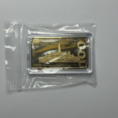 Donald Trump 24K Gold Plated $100 Bar - Collectible Coin/Bar In