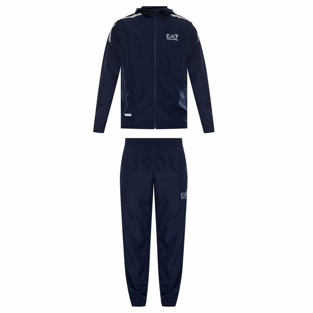 ea7 tracksuit navy blue