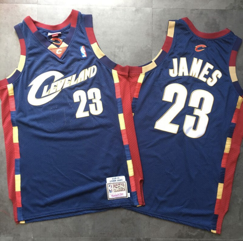 Cleveland Cavaliers Lebron James blue basketball retro jersey