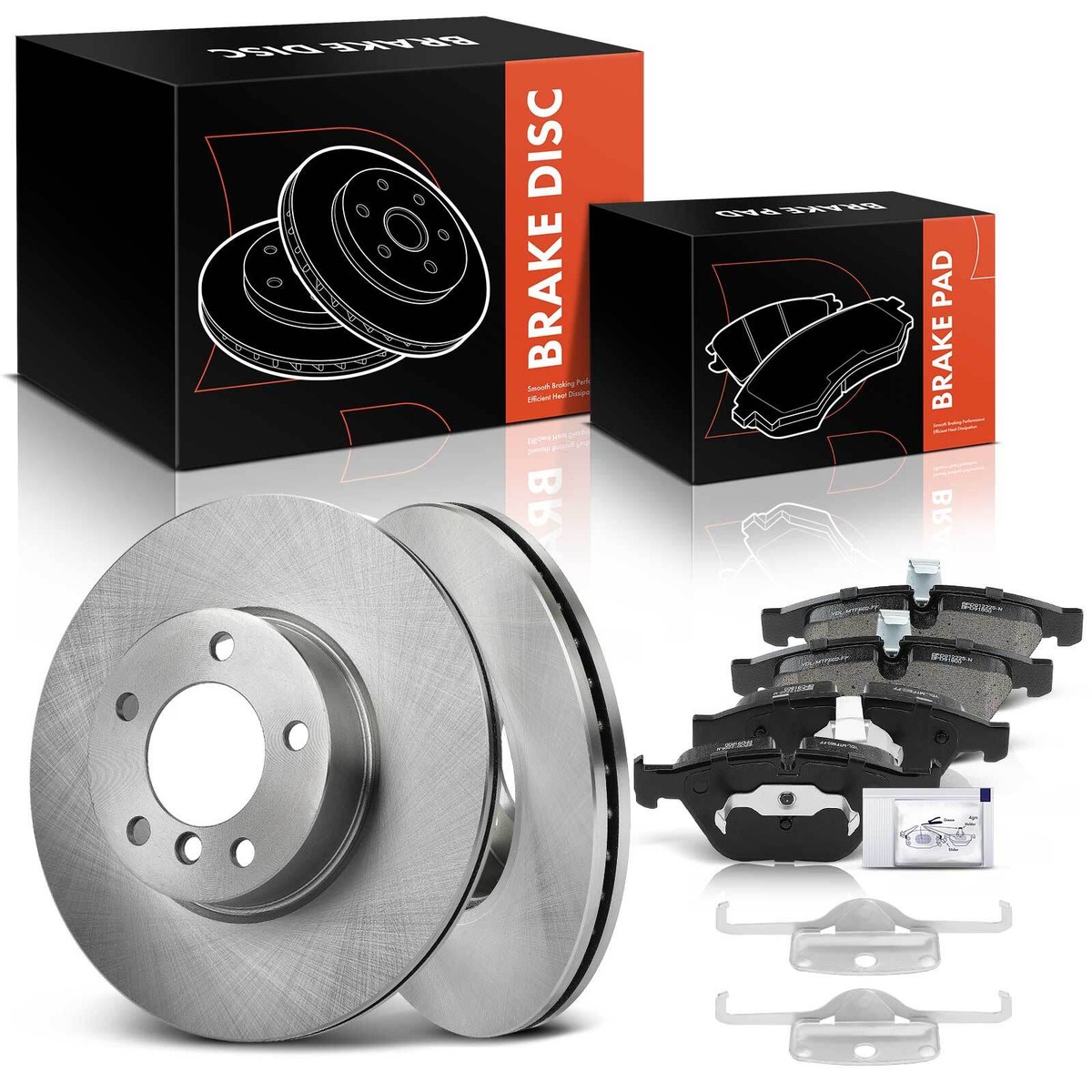 Front & Rear Brake Rotors And Ceramic Pad Kit For 2010-2013 BMW 323i 328i 3.0L RWD - Auto Shack BRKPK516