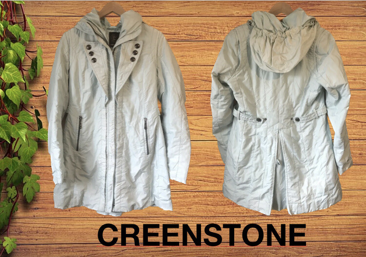 CREENSTONE Women’s Ice Green Hooded Quilted Coat 8-10