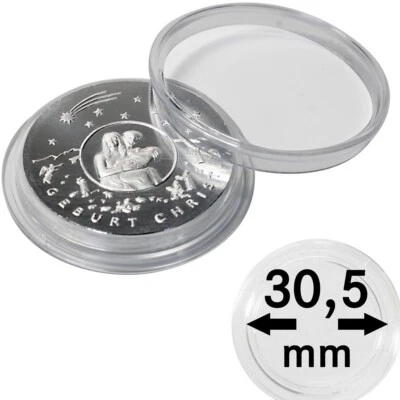 LINDNER Münzkapseln für 11 Euro UEFA Fußball Europameisterschaft 2024 Kapsel Münzkapsel