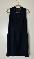 POLO Ralph Lauren LRL Dress Sz 10 Sleeveless V Neck Pencil Business Cocktail