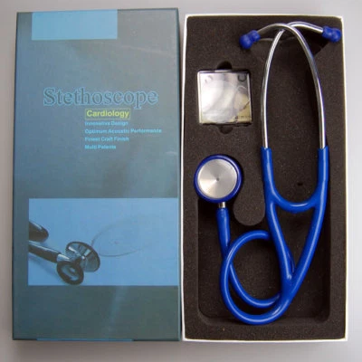 VALUEMED Cardiology Stethoscope Doctors Cardiologist CE Marked Blue Tubes Boxed Pro NHS