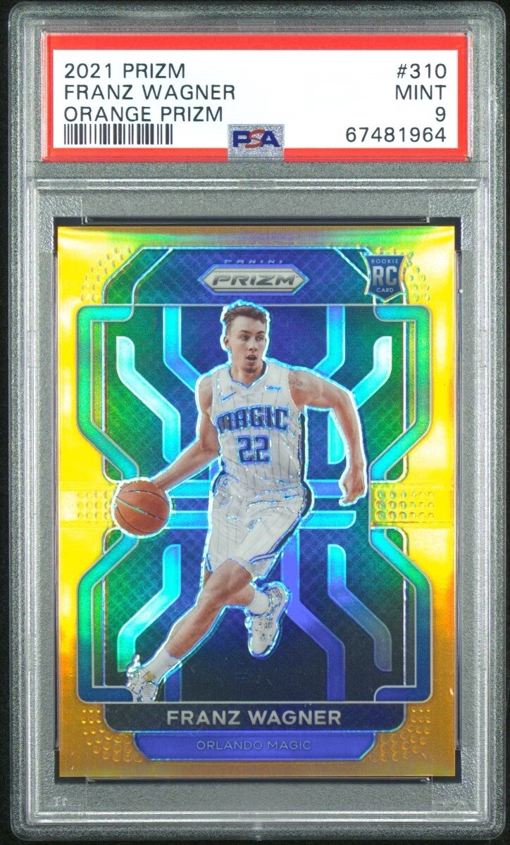 2021 Prizm Franz Wagner Rookie Orange /49 #310 PSA 9 RC Orlando Magic
