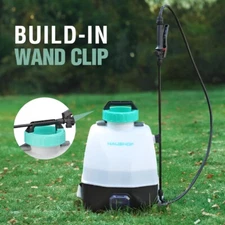 4 Gal Battery Powered Yard Sprayer Backpack Sprayer 4 Nozzle 70PSI High-Pressure