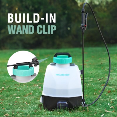 4 Gal Battery Powered Yard Sprayer Backpack Sprayer 4 Nozzle 70PSI High-Pressure