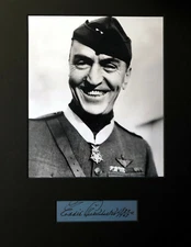 Captain Eddie Rickenbacker WWI Top Ace Pilot 26 Kills, MOH, SIGNED CUT RARE COA