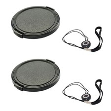 2x 55mm Side Pinch Front Lens Cap Cap Holder f Canon Nikon Sony Pentax DSLR/SLR