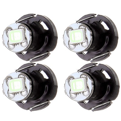 4PCS Ice Blue T4/T4.2 Neo Wedge 2835 SMD LED Instrument Cluster Climate Light