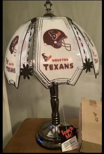 Houston Texans 3 Way Touch Lamp 23” T /6glass New / Pewter base Color NEW - Picture 2 of 6