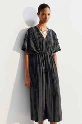 abdan muflih様 H&M Drawstring-detail Kaftan Dress (Black/Striped) | eBay