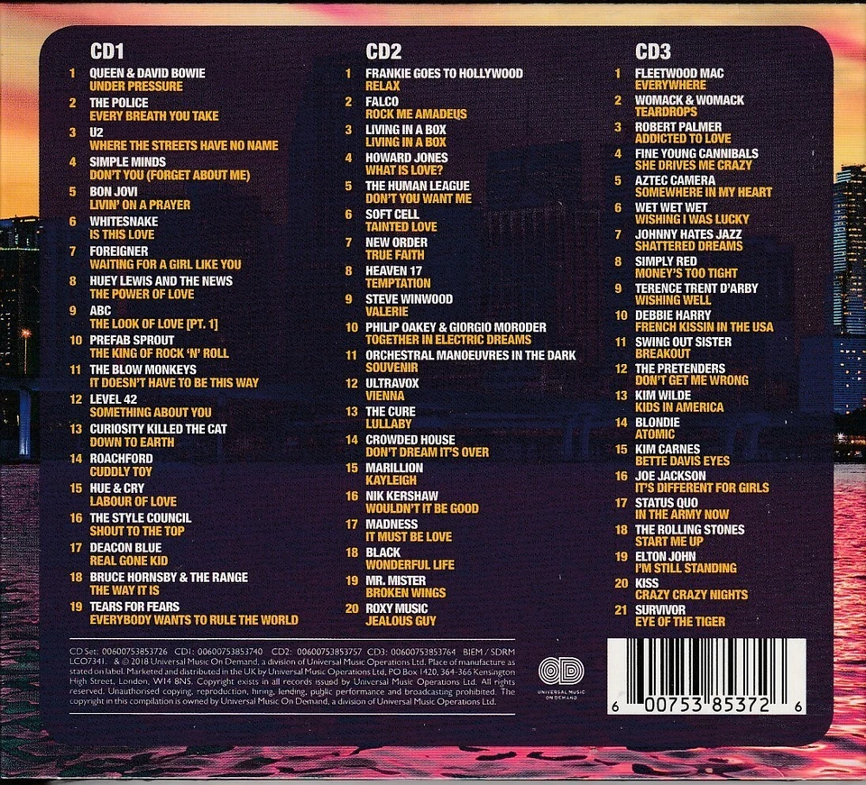 80s Forever- 60 Ultimate Classics (NEU/OVP, 3 CDs) - Bild 2 von 2