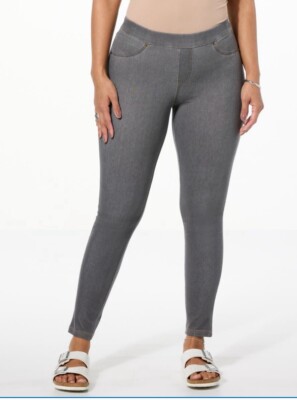 Utopia By HUE Ultimate Stretch Denim Legging - Graphite, 1X