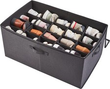 Shoe Storage Organizer for Closet, Box Organizer, Space Saving Black