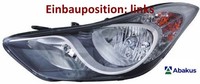 Abakus 221-1162L-LD-E2 Hauptscheinwerfer Links Scheinwerfer FüR Hyundai