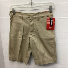 Girl s Dickies Stretch Bermuda Classic Fit Khaki Shorts Size 10 Twill NWT