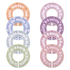 8pcs Baby Closet Dividers, Soft Colors Age Hanger Dividers colorful