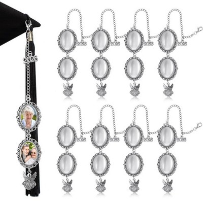 Sureio 8 Pcs Graduation Cap Memorial Photo Charm Tassel Charms for 2026 Tasse...