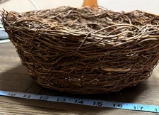 Handwoven Twig Nest Basket Bowl Rustic Farmhouse Decor