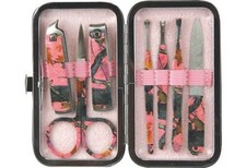 River's Edge Unisex Pink Camo Manicure Set W/ Matching Hard Case - 283