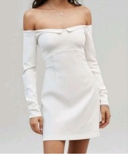 BHLDN Women's Gianna Dress Size XL Ivory Long Sleeve Mini Dress