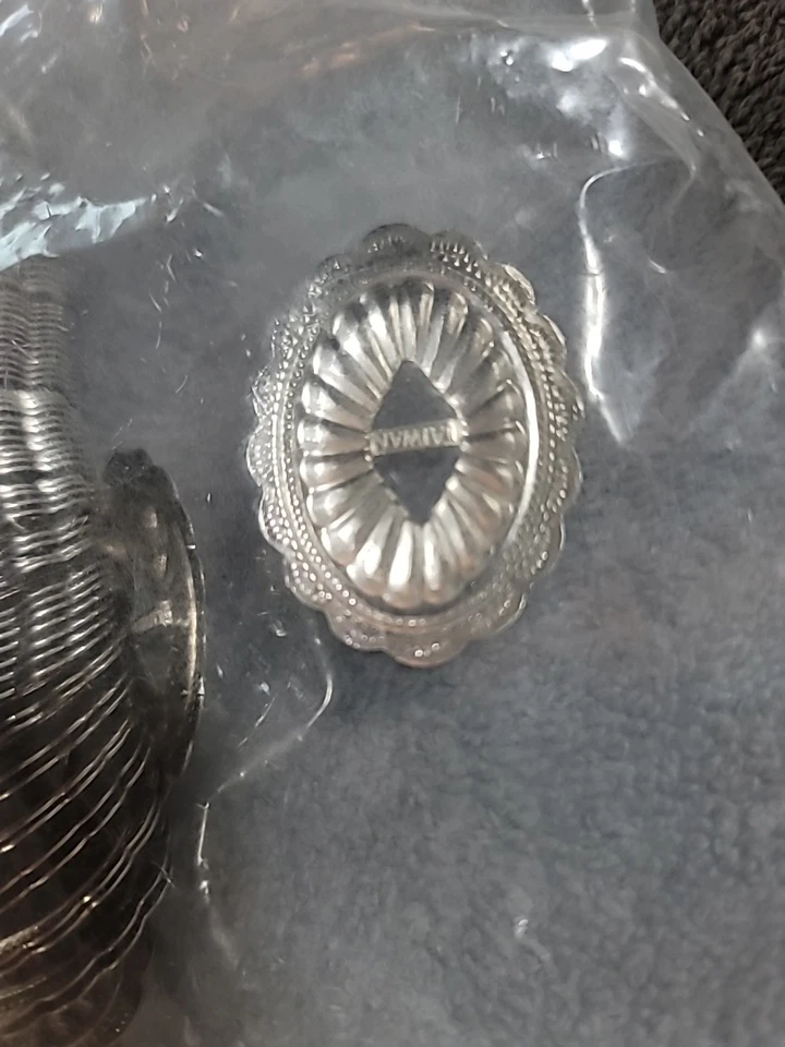 De colección Silvertone Western Conchos 1-1/2" X 1" NUEVO 100 piezas bolsa sellada Foto 3 de 4