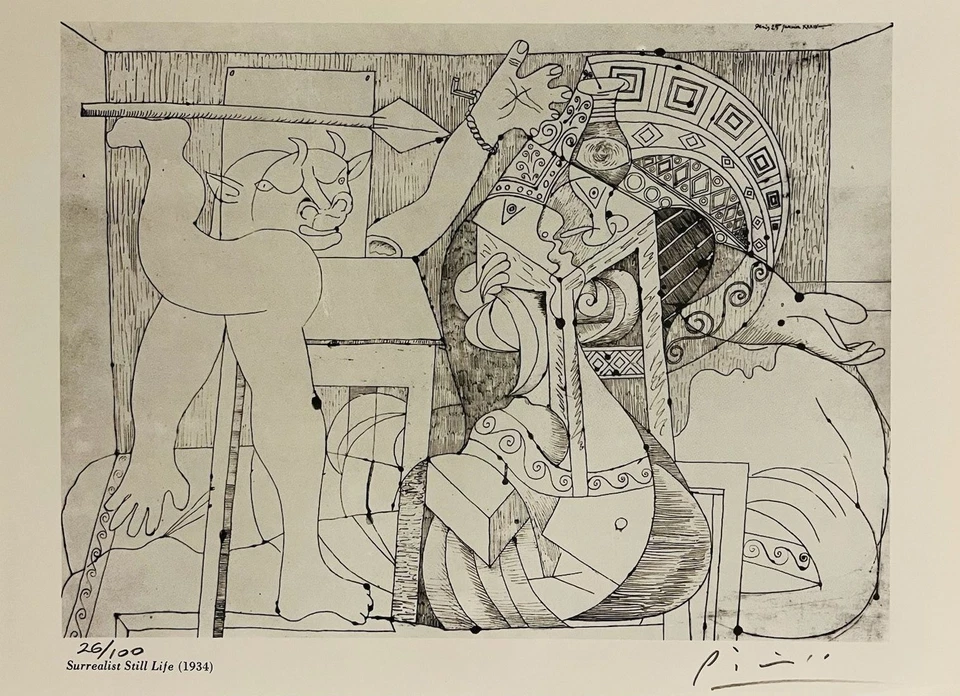 Pablo Picasso Hand-Signed Original Print With COA and +$3,500 USD Appraisal - Image 2 of 4