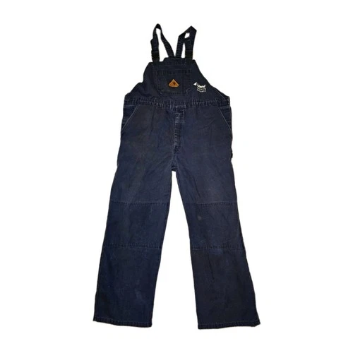 Bulwark FR Flame Resistant Men's Navy Blue Bib Overalls Coveralls XL-RG - product listing photo
