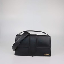Jacquemus Black Leather Le Bambinou Top Handle Bag