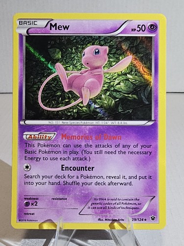 Mew 29/124 Fates Collide Pokemon Holo LP