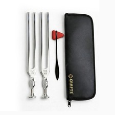 NS Crafts® Pro Diagnostica Tuning Forcella Set 128Hz 512Hz Grondaia Test Udito S/Acciaio