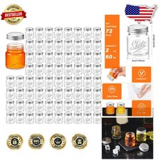 Bulk 2oz Mason Jar Shot Glasses w/ Aluminum L...