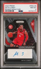 2023 PANINI PRIZM ROOKIE SIGNATURES #RSILUN SETH LUNDY ROOKIE RC PSA 8