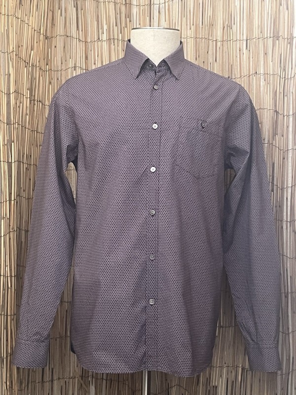 Ted Baker London Mens LS Button Up Shirt-Size 4-Cotton Spandex Blend