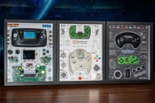 SEGA Console Teardown Art Dreamcast Genesis Game Gear Display Retro Gaming Wall
