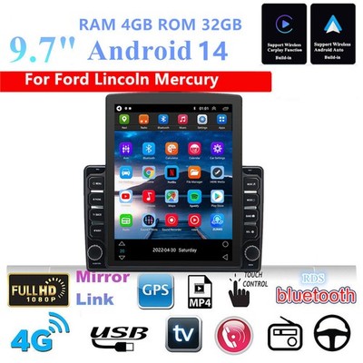 9.7'' Vertical For Android 14 Car Stereo Radio GPS For 2004-2008 Ford F150 F-150